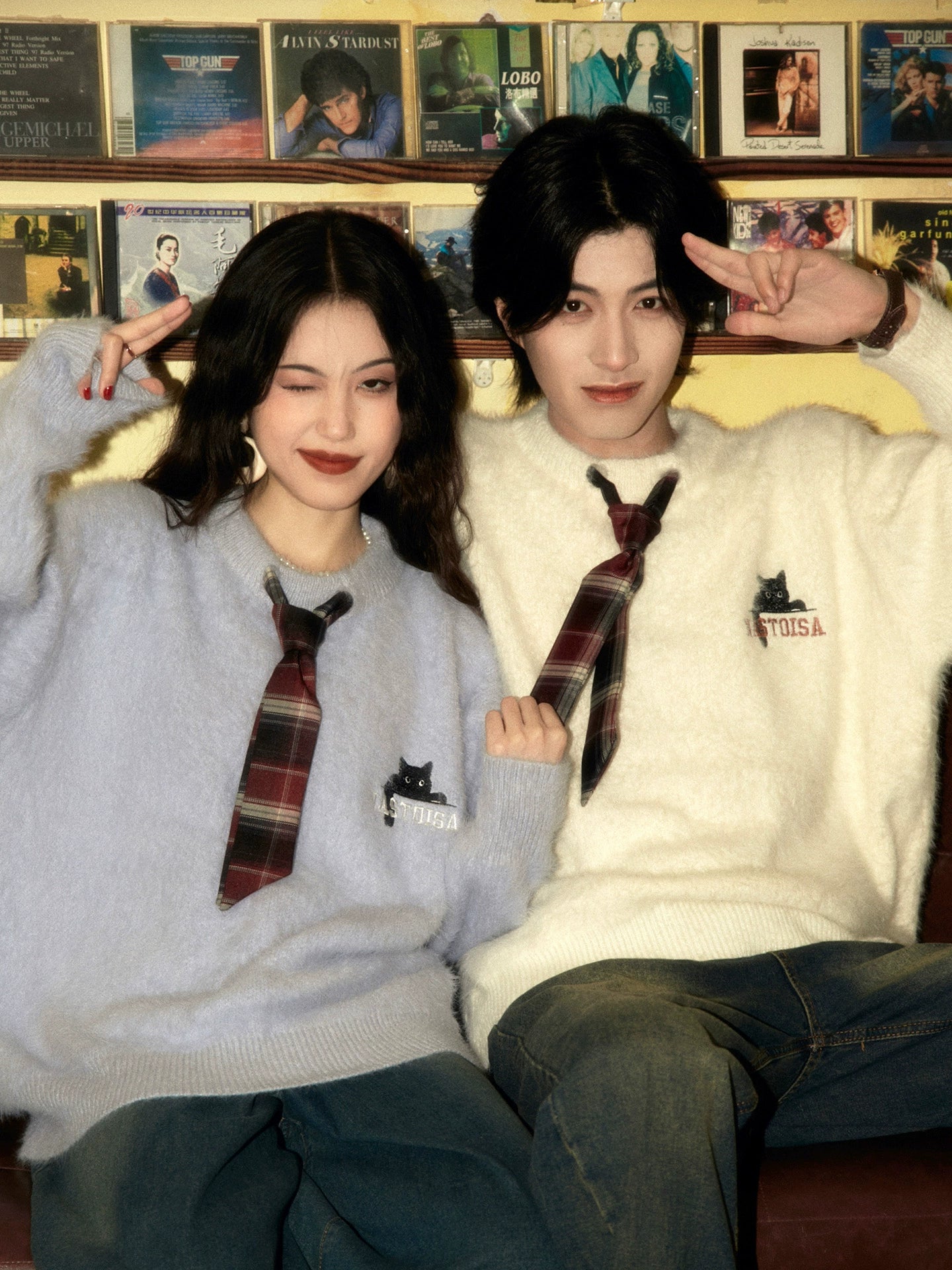 ALOHA Vintage Lazy Slack Tie Sweater