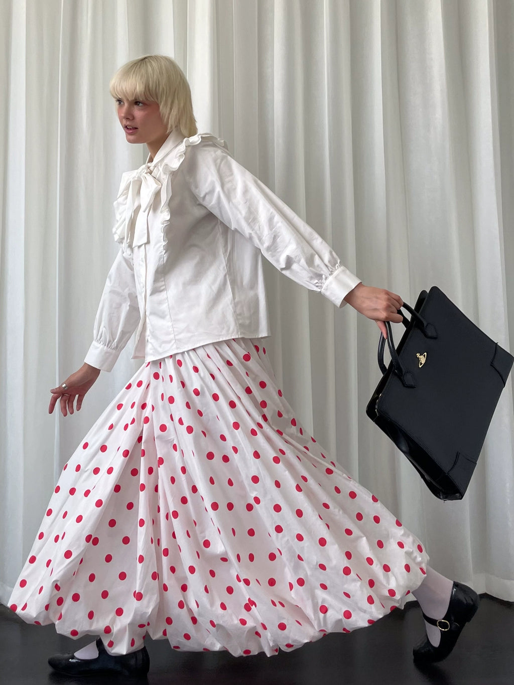 Loosesmell Polka Dot Loose Bubble Dress