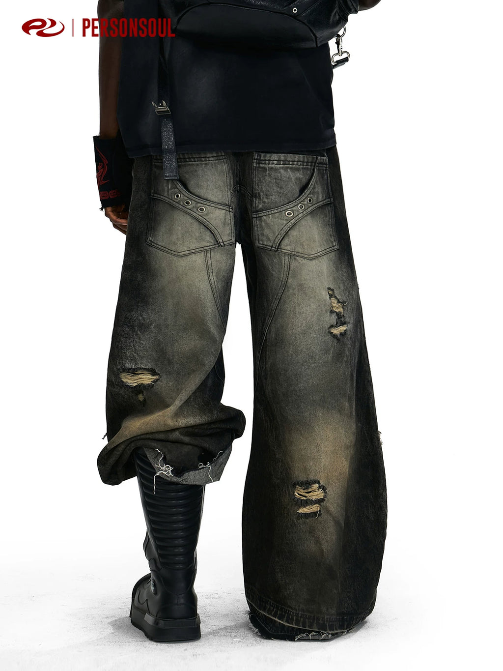 PERSONSOUL Totem Embroidered Jeans