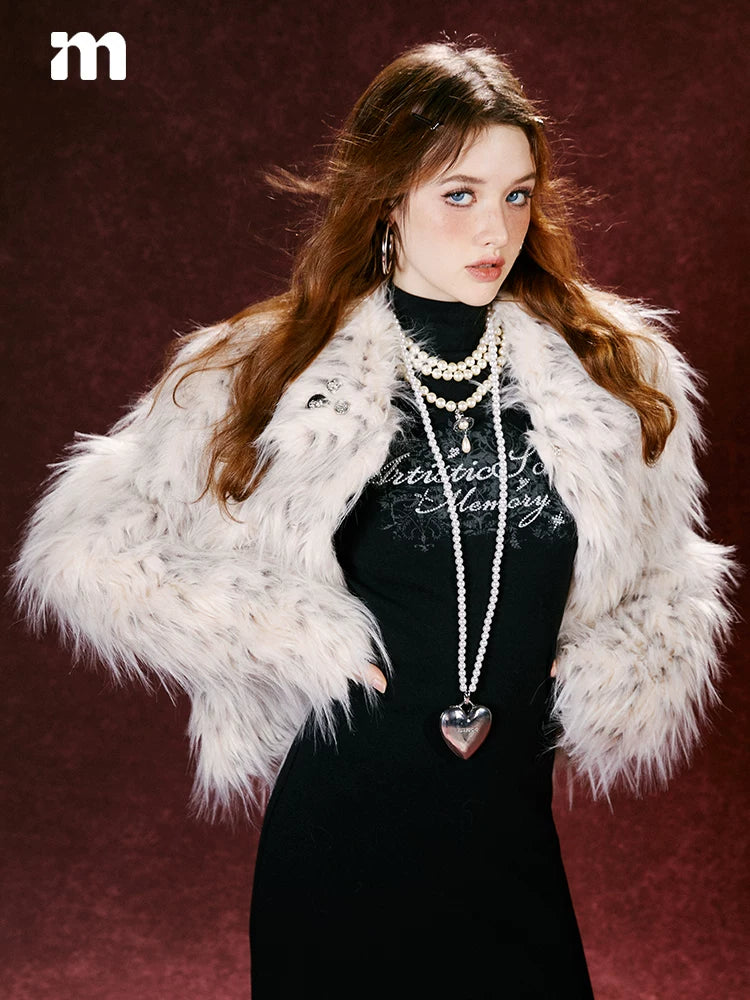 Imone Small Fragrant Style Imitation Fur Plush Short Coat