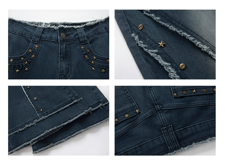 UNIREE Low-rise Slim-fit Vintage Jeans