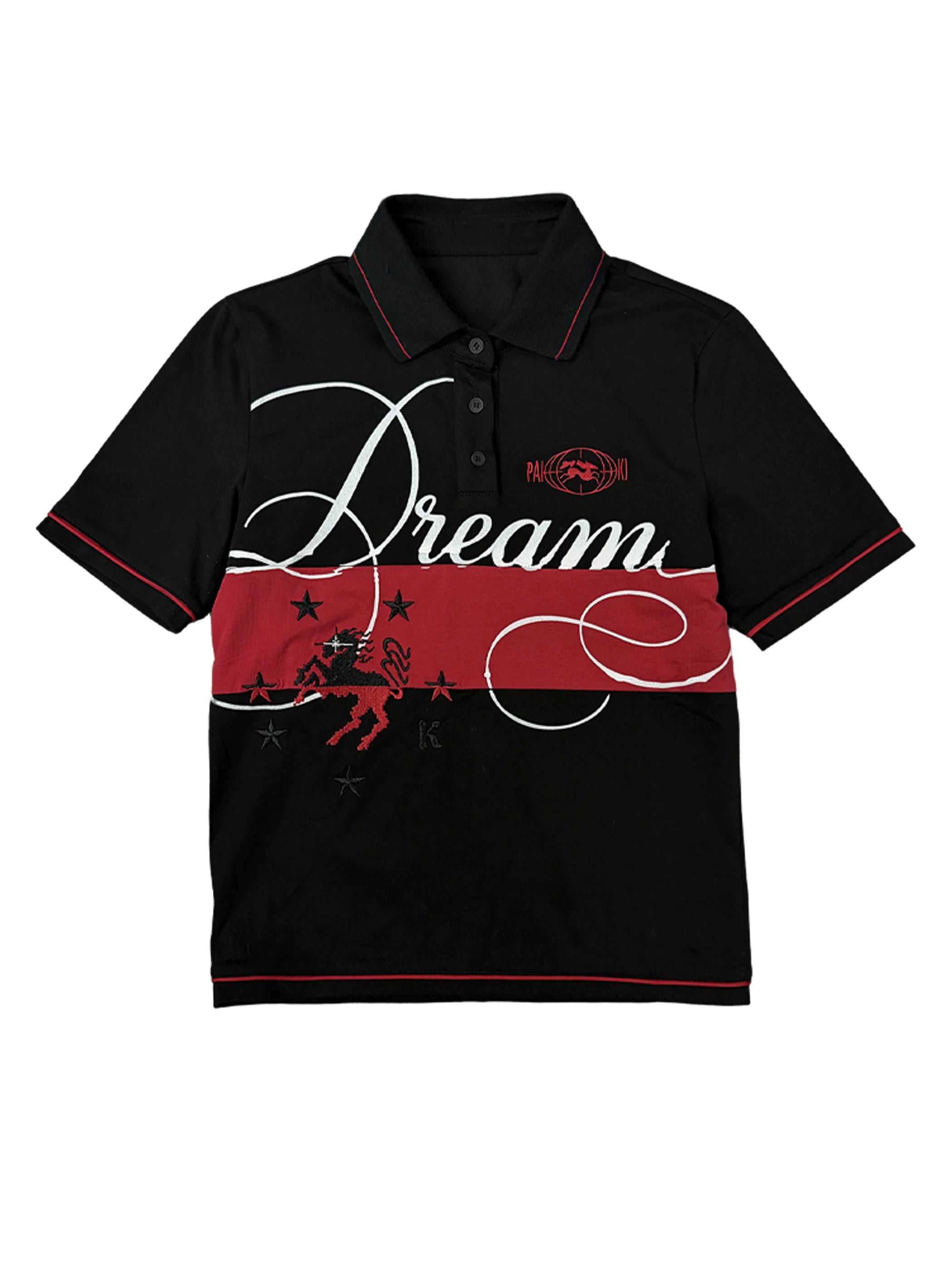 PAIKI Retro Lapel Polo Casual Tee