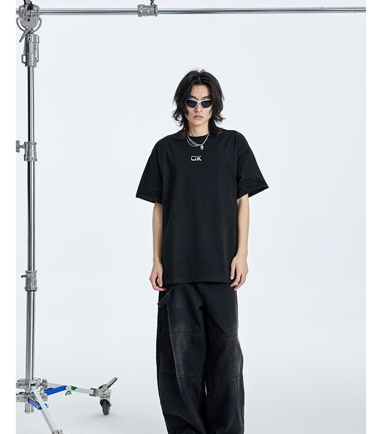 The 76th human NMK heavy 260g ok slogan 100% Cotton Tee