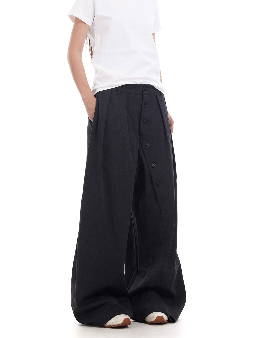 BTSG ring-breasted deconstructed high-end loose Pants