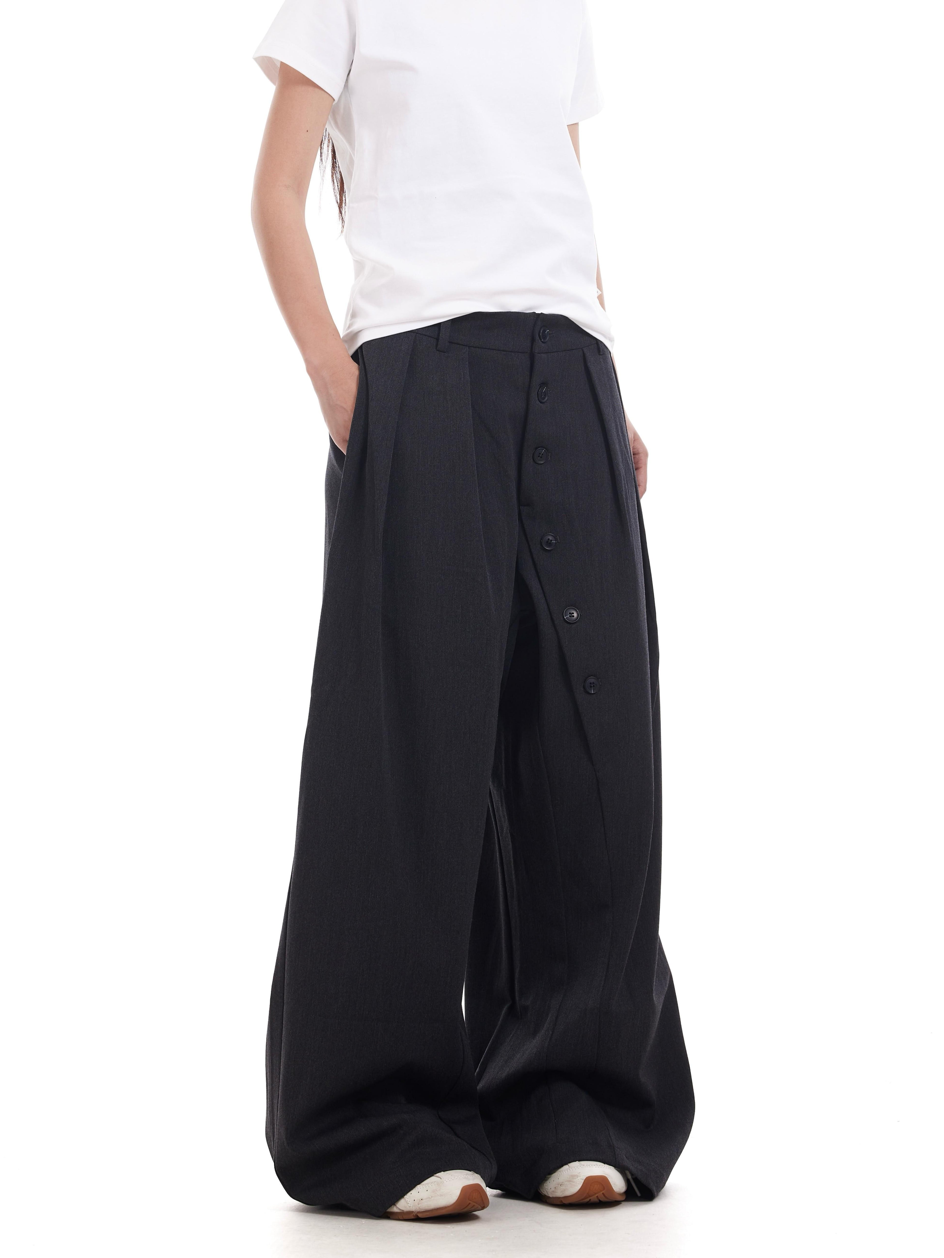 BTSG ring-breasted deconstructed high-end loose Pants