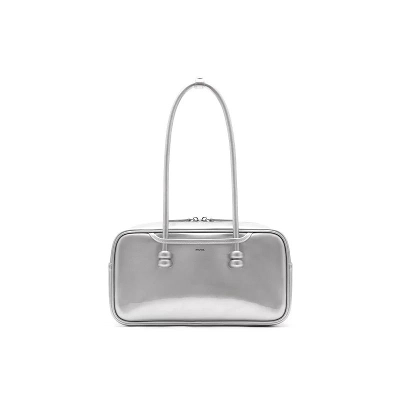 MUVA Beads Shoulder Large Capacity Leather Large Bag Underarm Bag