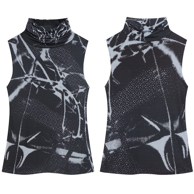 DND4DES Mesh Turtleneck Sleeveless Vest
