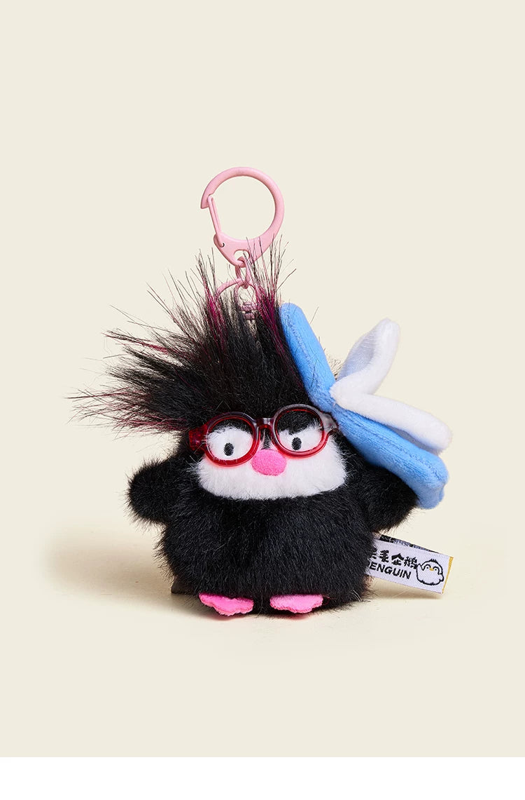HAVEROSE Straight-A Student Penguin Bag Keychain Plush Pendant