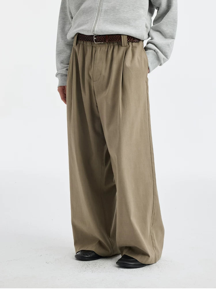 BUTTBILL Vintage Wide-leg Slacks