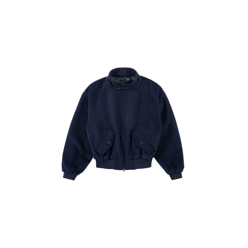PLUS NO LOGO Silhouette Wool Jacket Zip Jacket