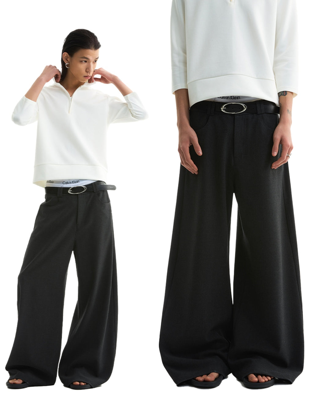FUNKYFUN Loose Scimitar  Casual Trousers