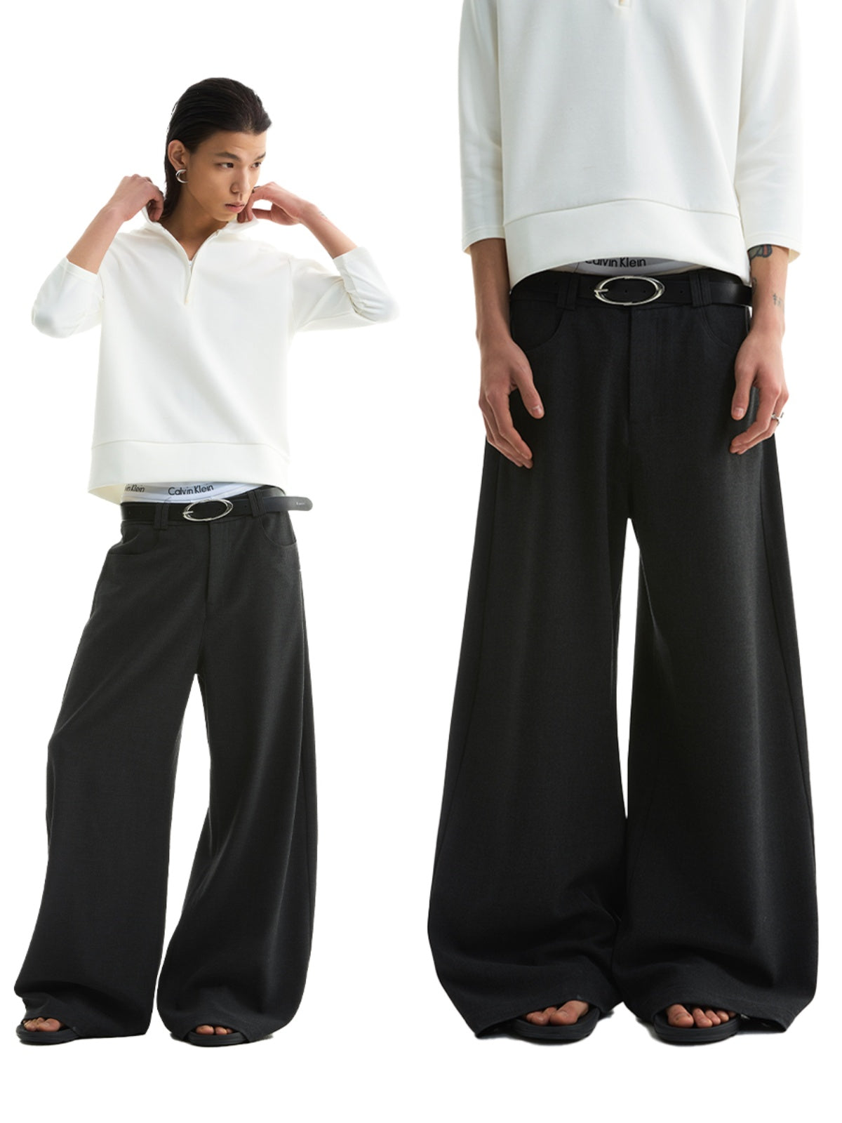 FUNKYFUN Loose Scimitar  Casual Trousers