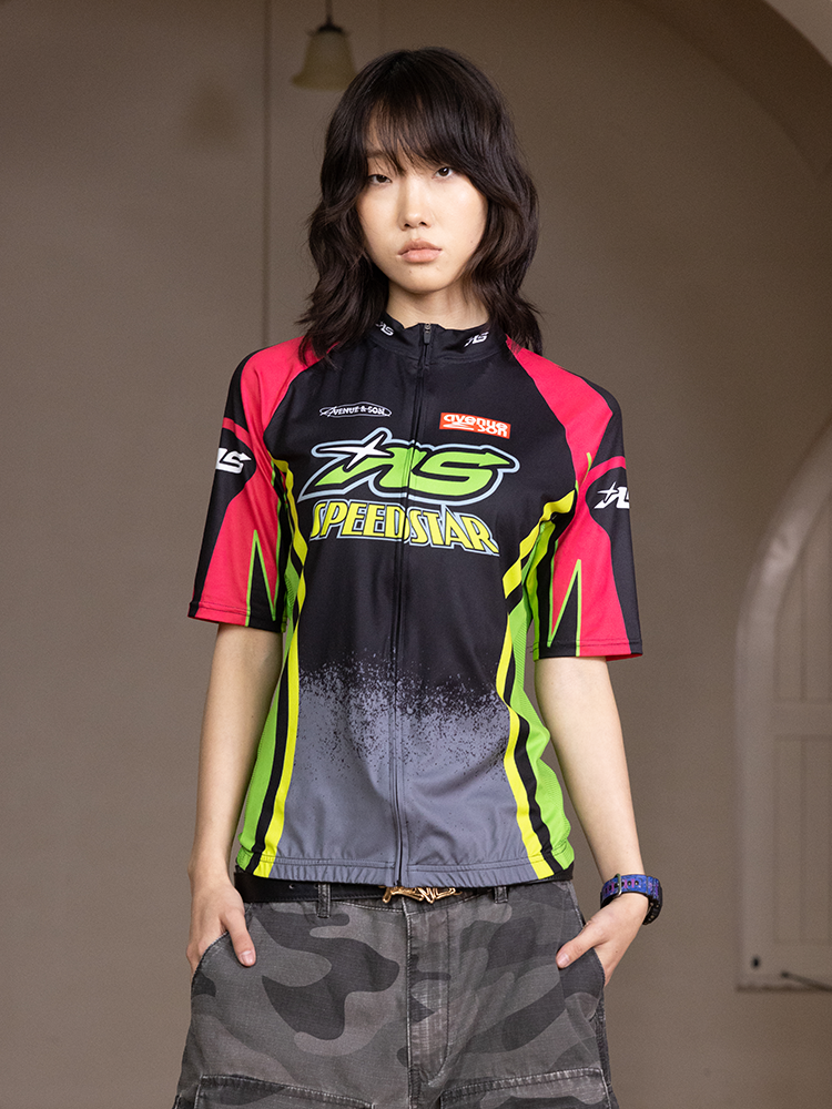 AVENUESON Zipper Cycling Suit Racing Suit