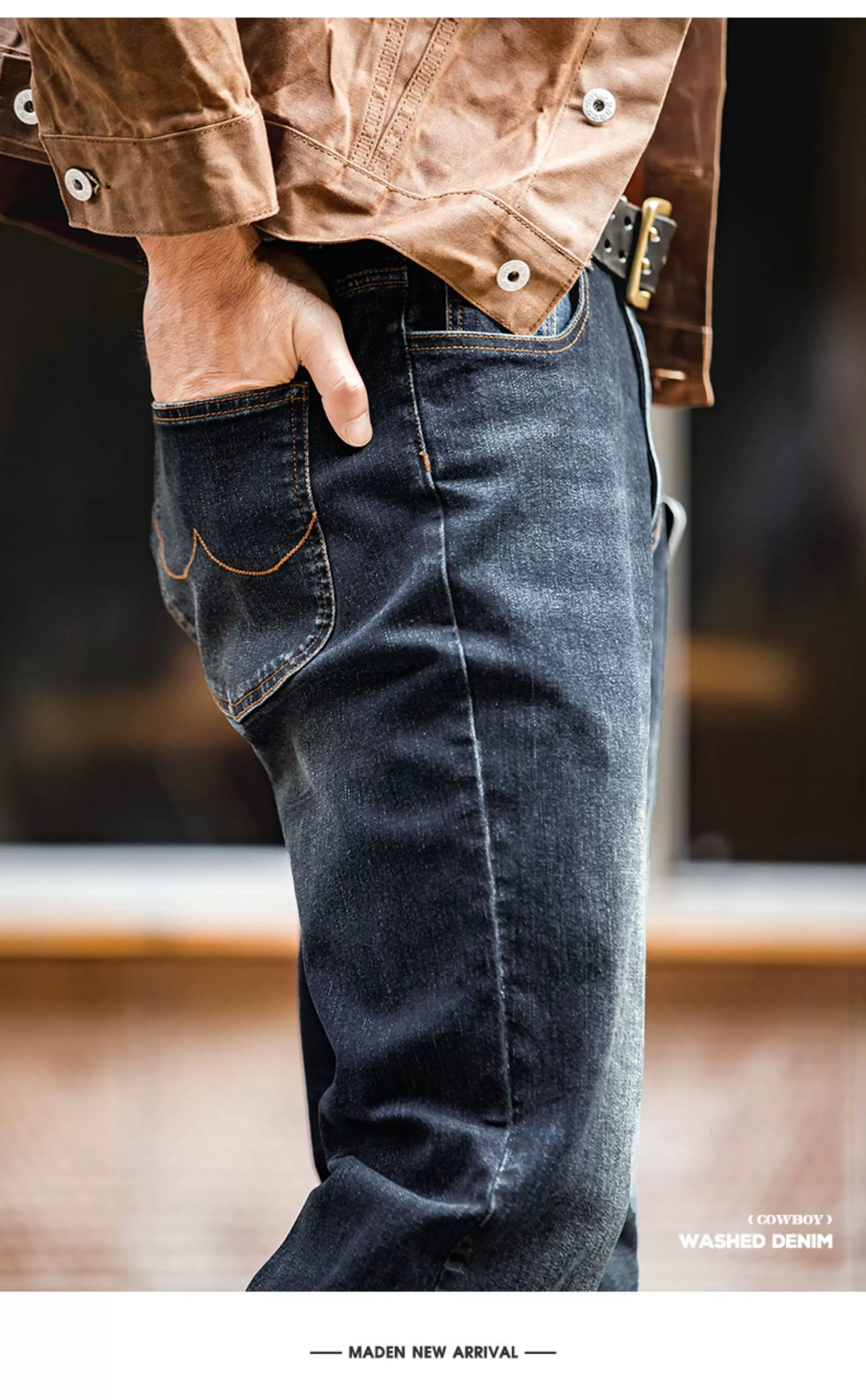 Madden Vintage Washed Straight Jeans