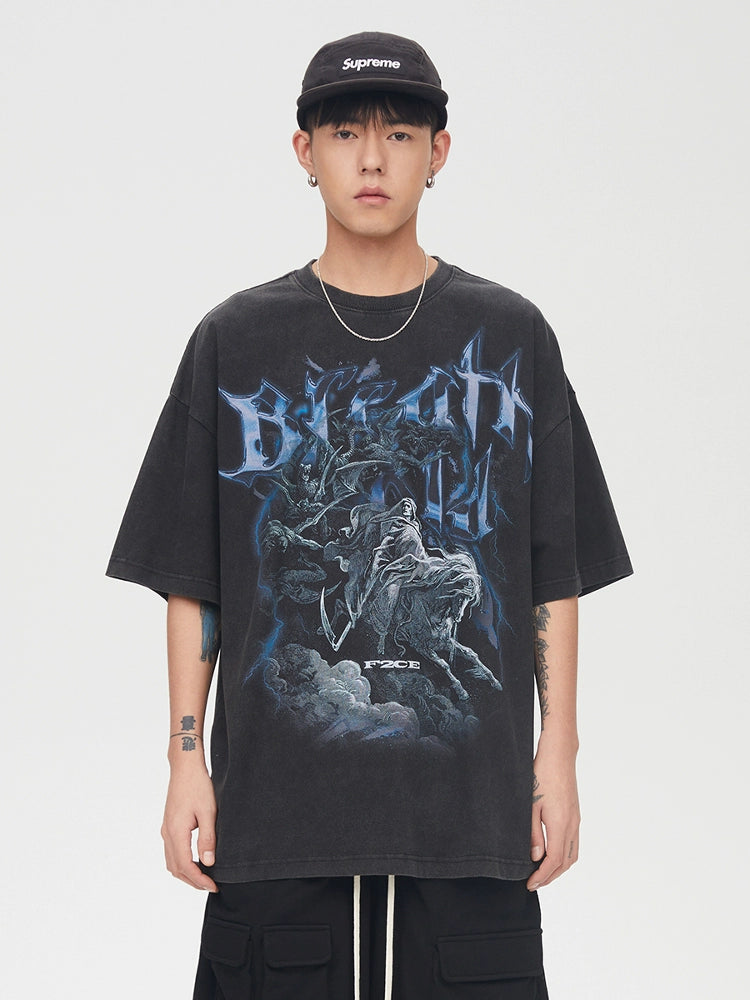 F2CE Old Retro Printing Casual Tee