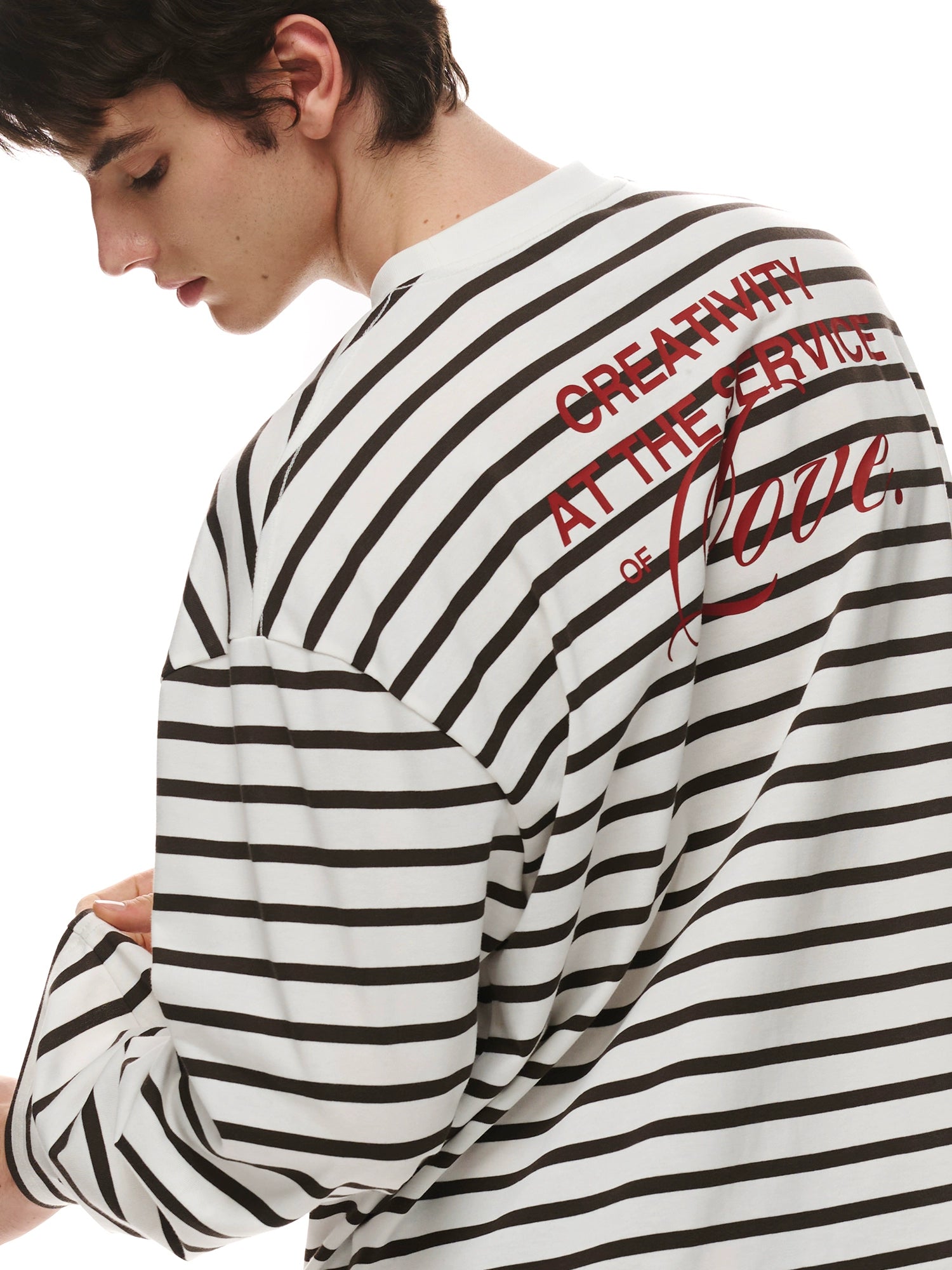 Loopsoon Vintage Stripe Loose Versatile Long Sleeve