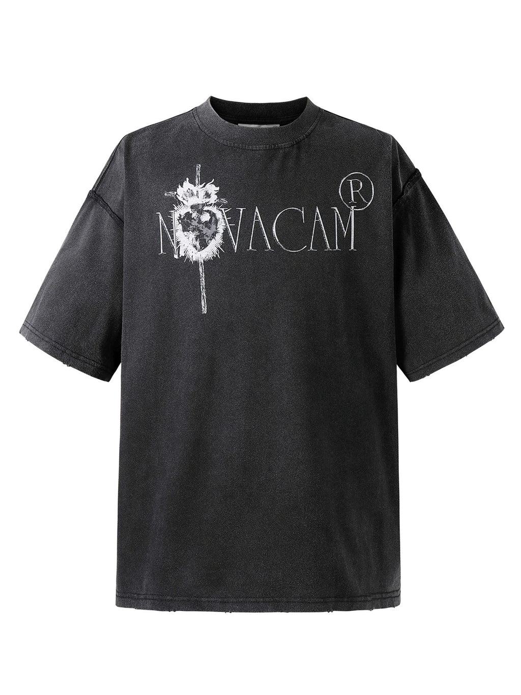 NOVACAM Edging Reverse Stitching Casual Tee