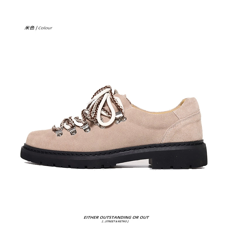 SHENLV STUIDO Fur Retro Pair of Shoelaces Casual Shoes
