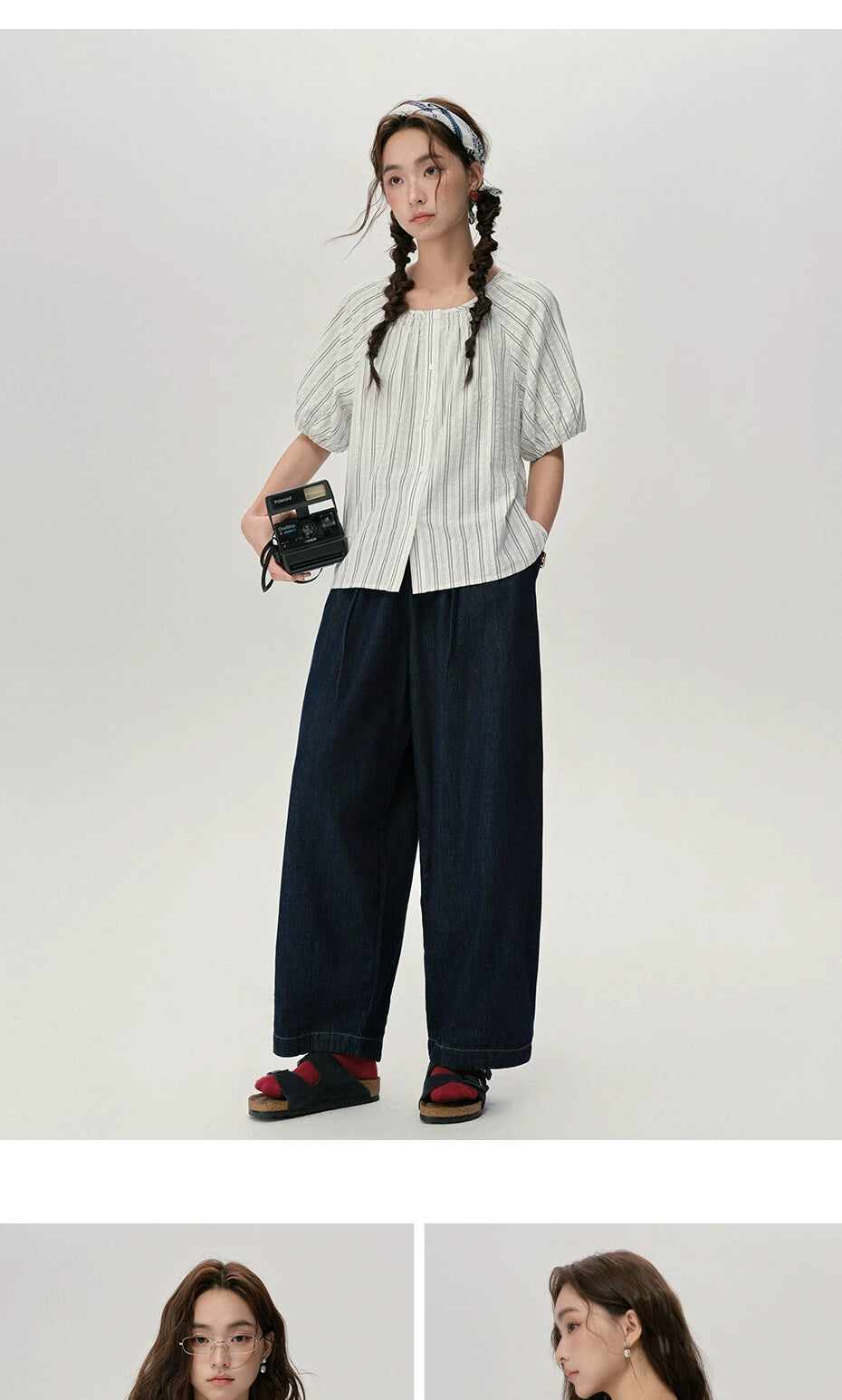 Giordano Loose Round Neck Seersucker Tee