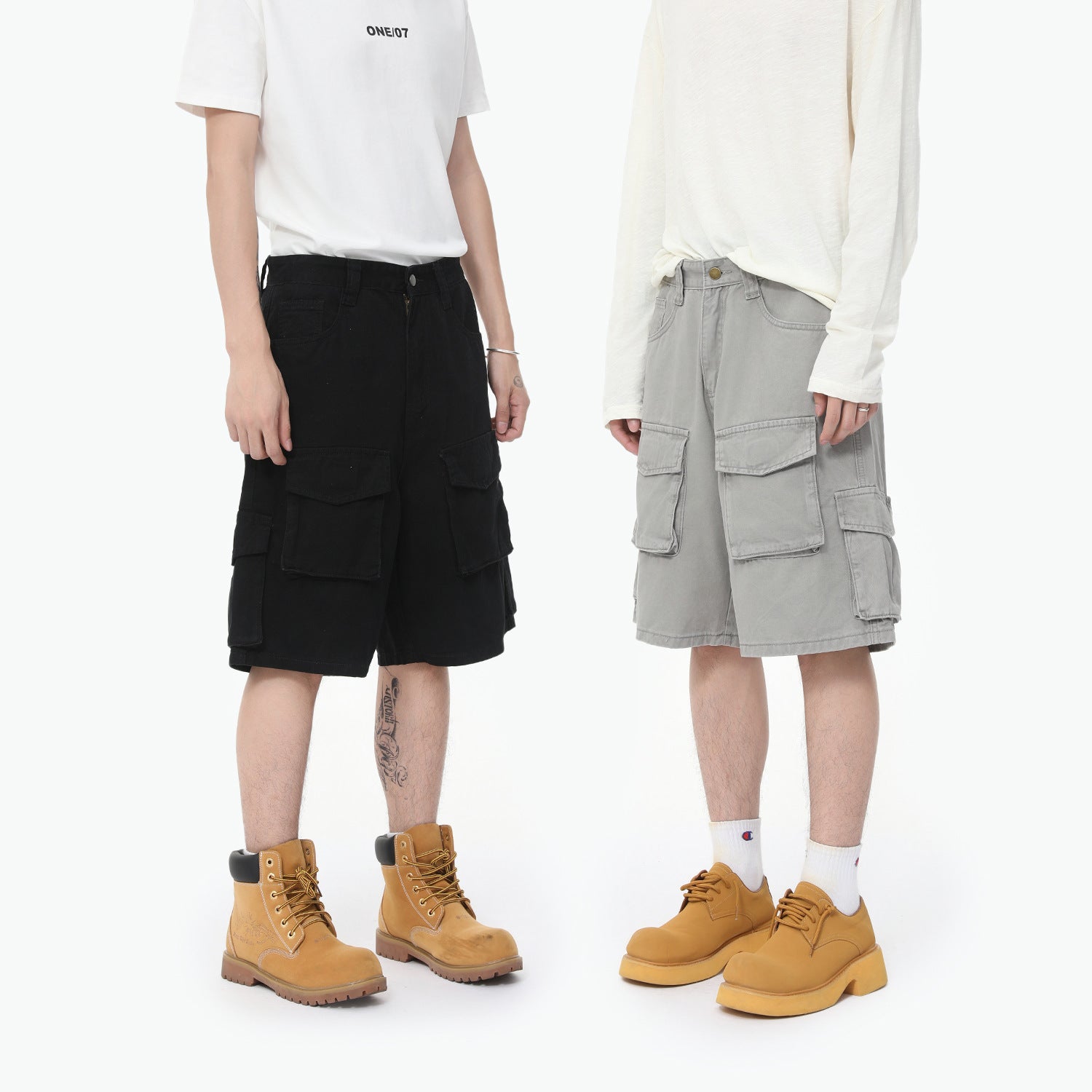 MTLCLOTHES Tooling Denim Casual Loose Pants