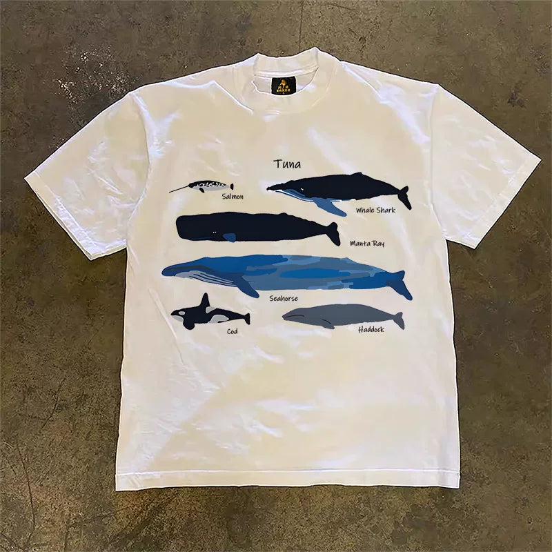 UPUPXIA Lazy Casual Loose Tee