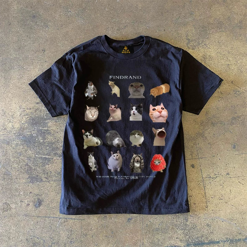UPUPXIA Animal Print Casual Versatile Tee