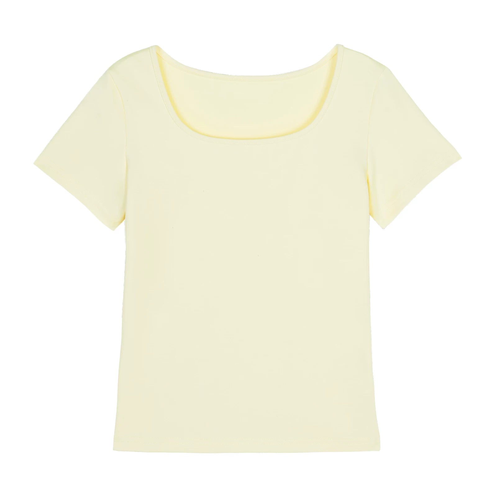 XUJING Simple V-neck Slim and Thin Tee