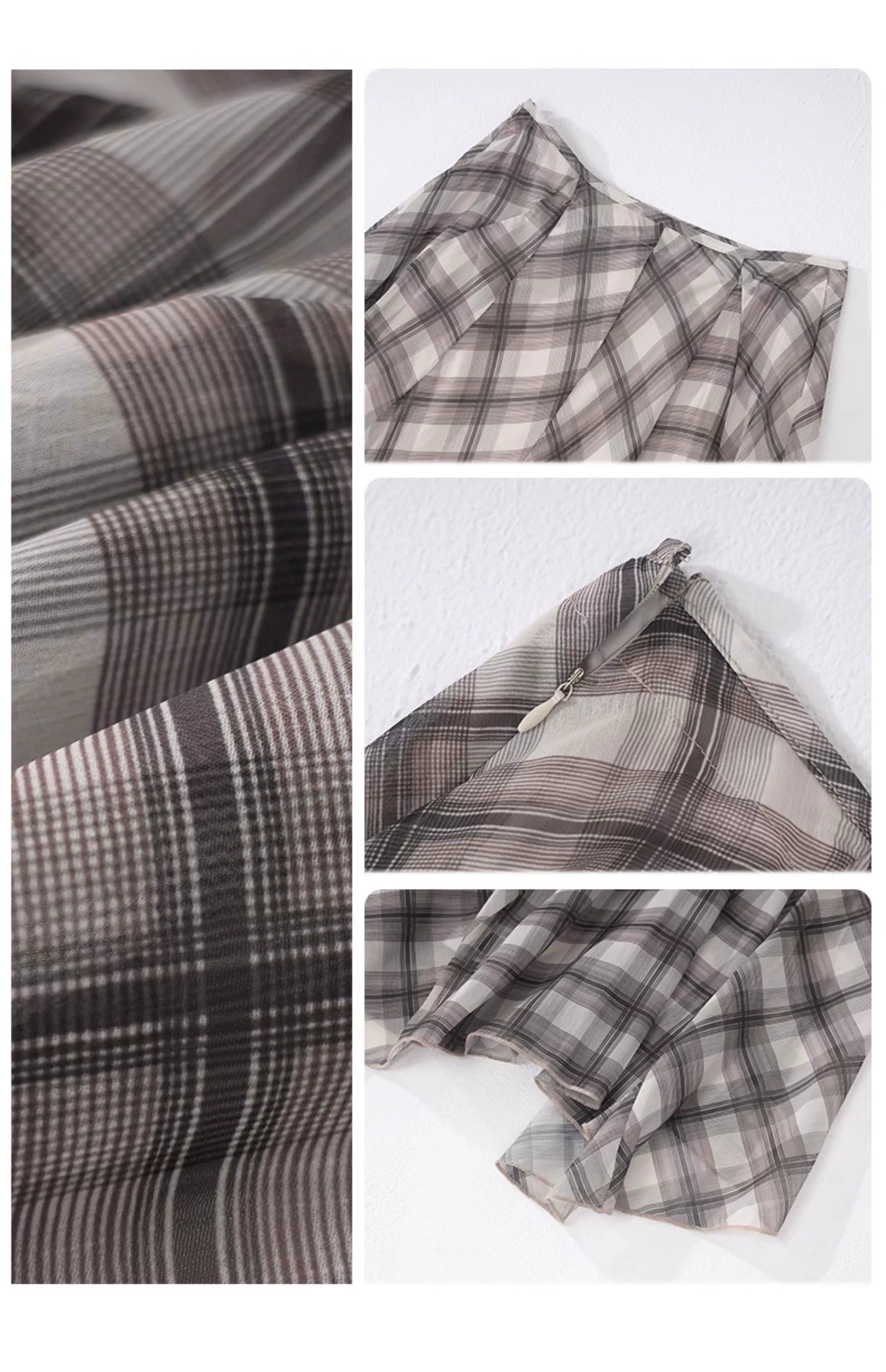KPSR Plaid Irregular Premium Skirt