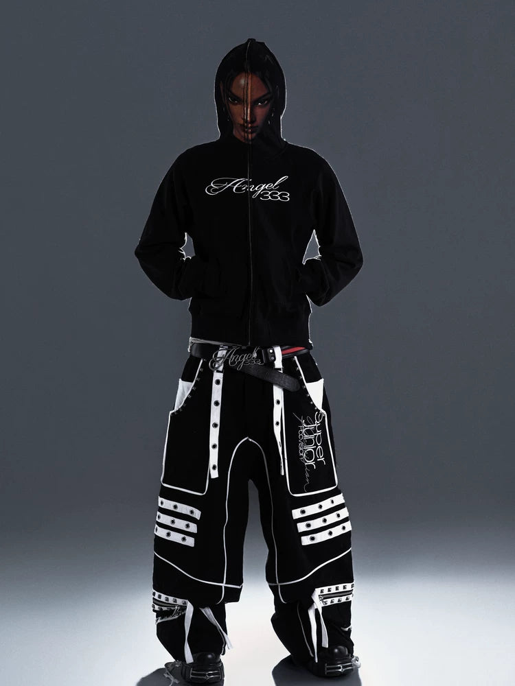 PCCVISION Hooded Cardigan Waist Jacket