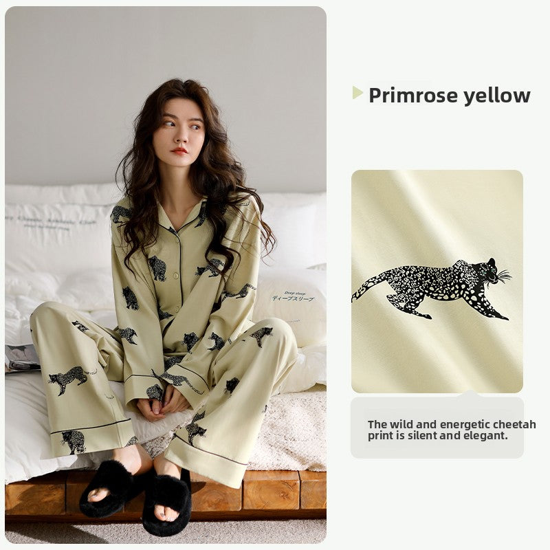 YUENEI Long-sleeved Cotton Loungewear Pajamas