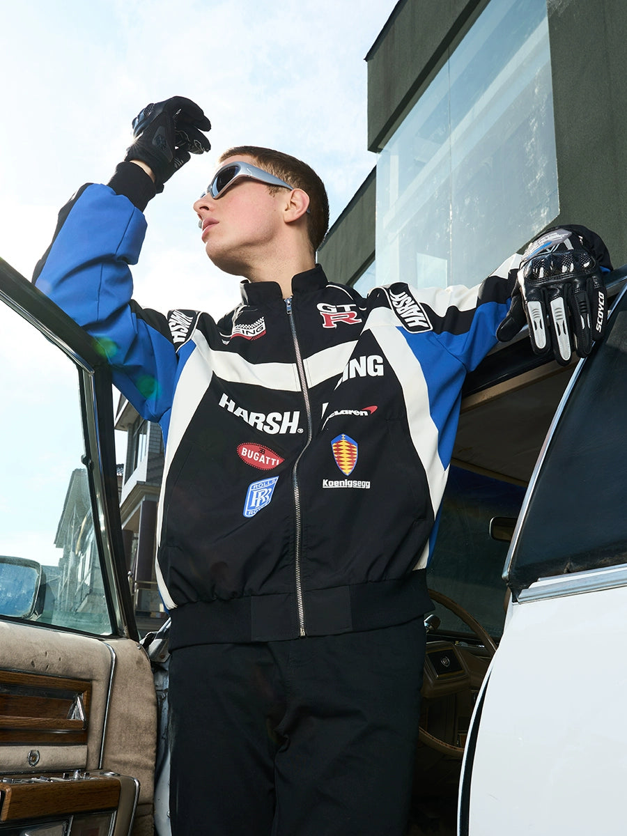 Harshandcruel Stitching Racing Jacket