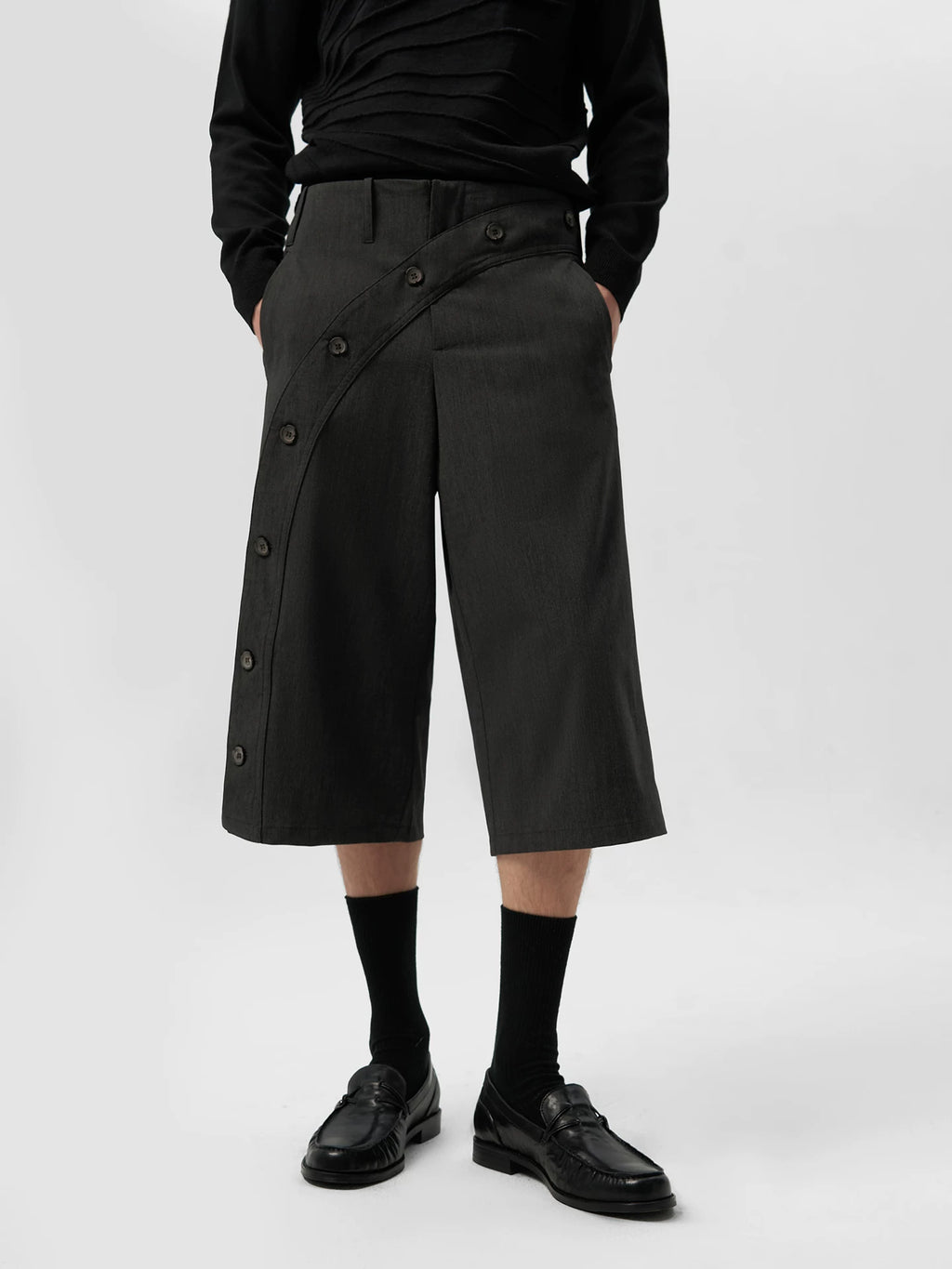 Slight Vogue Slash-Breasted Suit Shorts