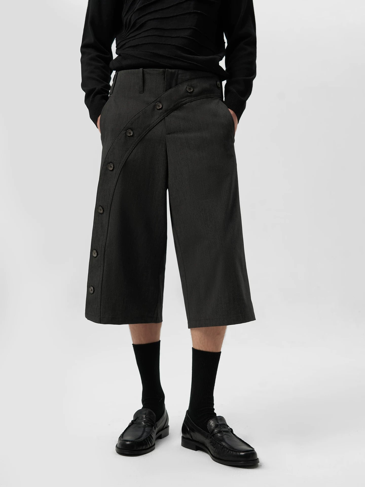 Slight Vogue Slash-Breasted Suit Shorts