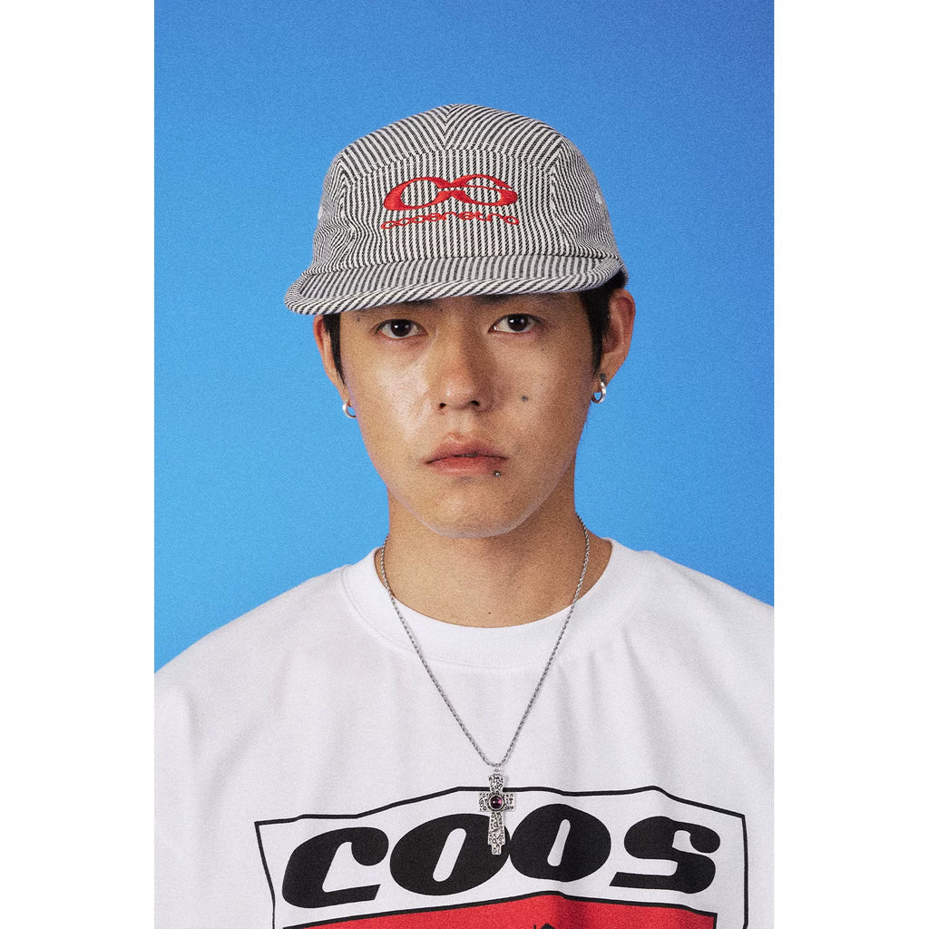 CoosRetro Soft Top Striped Embroidered Versatile Baseball Cap