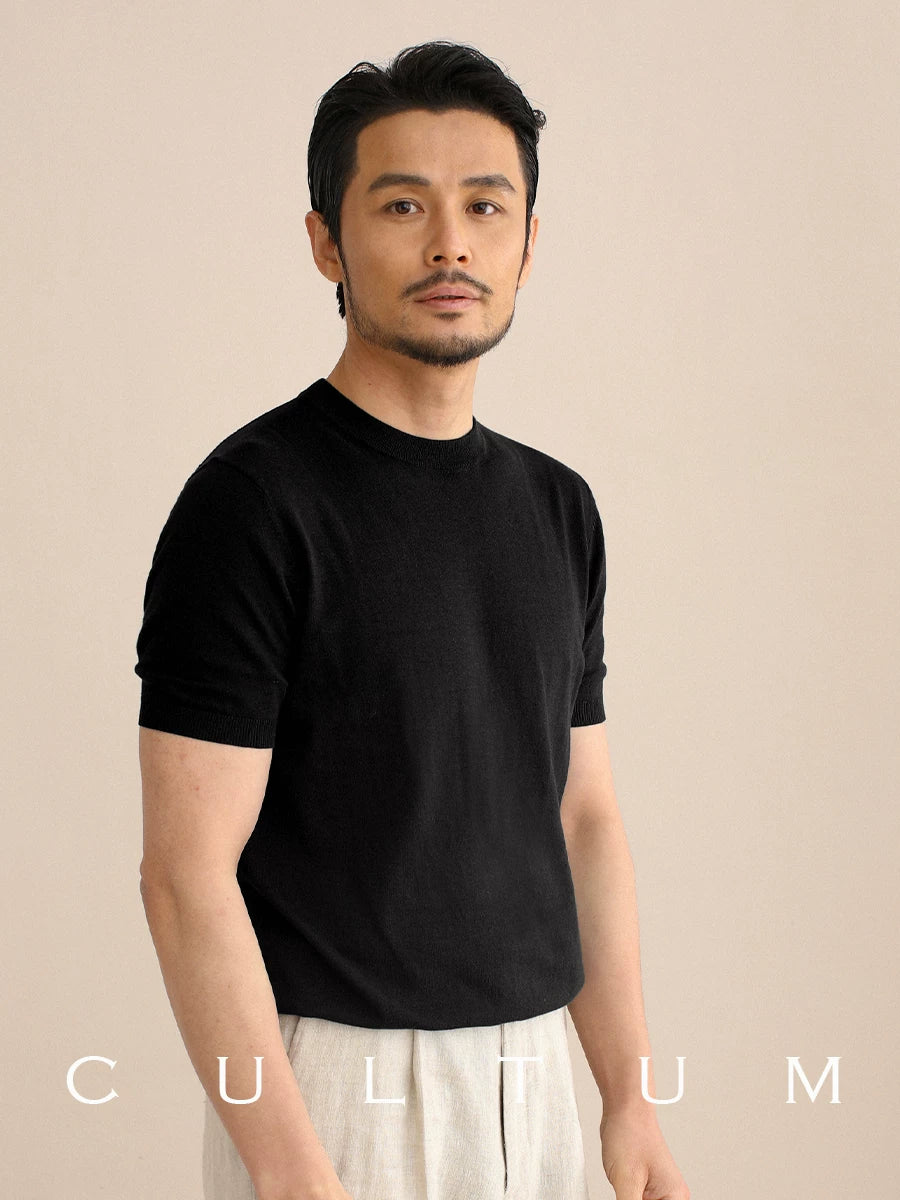 CULTA Thin Breathable Versatile Crew Neck Tee