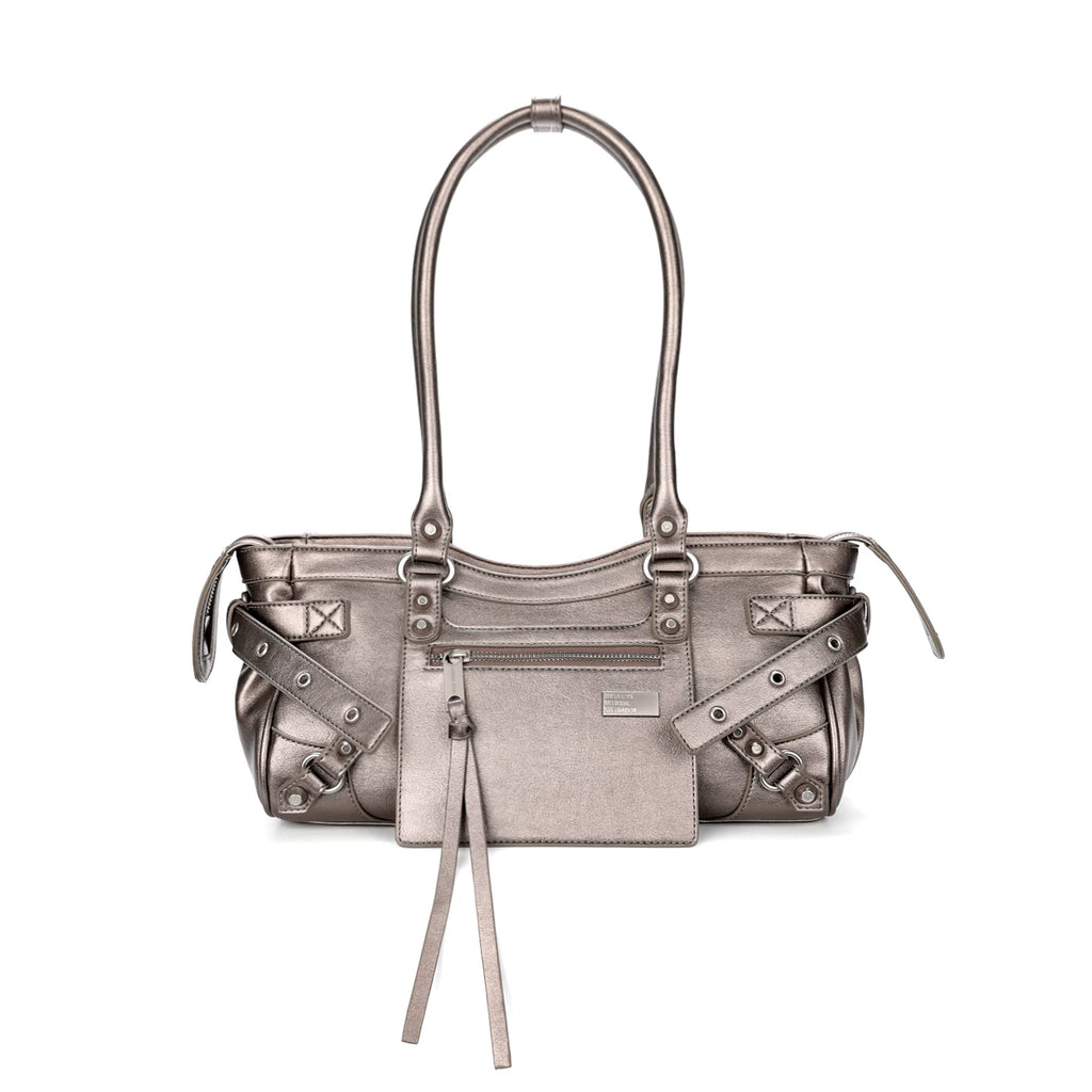 JANDRESS Vintage Rivet Zipper Underarm Bag