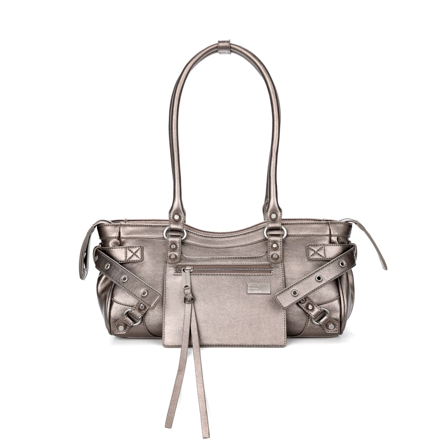 JANDRESS Vintage Rivet Zipper Underarm Bag