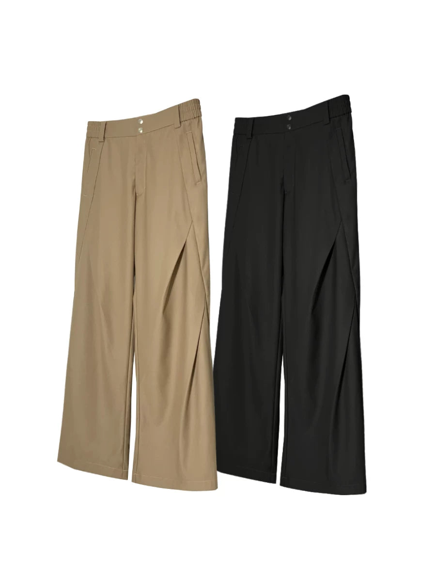 SOUTH Wide-leg Pleated Trousers