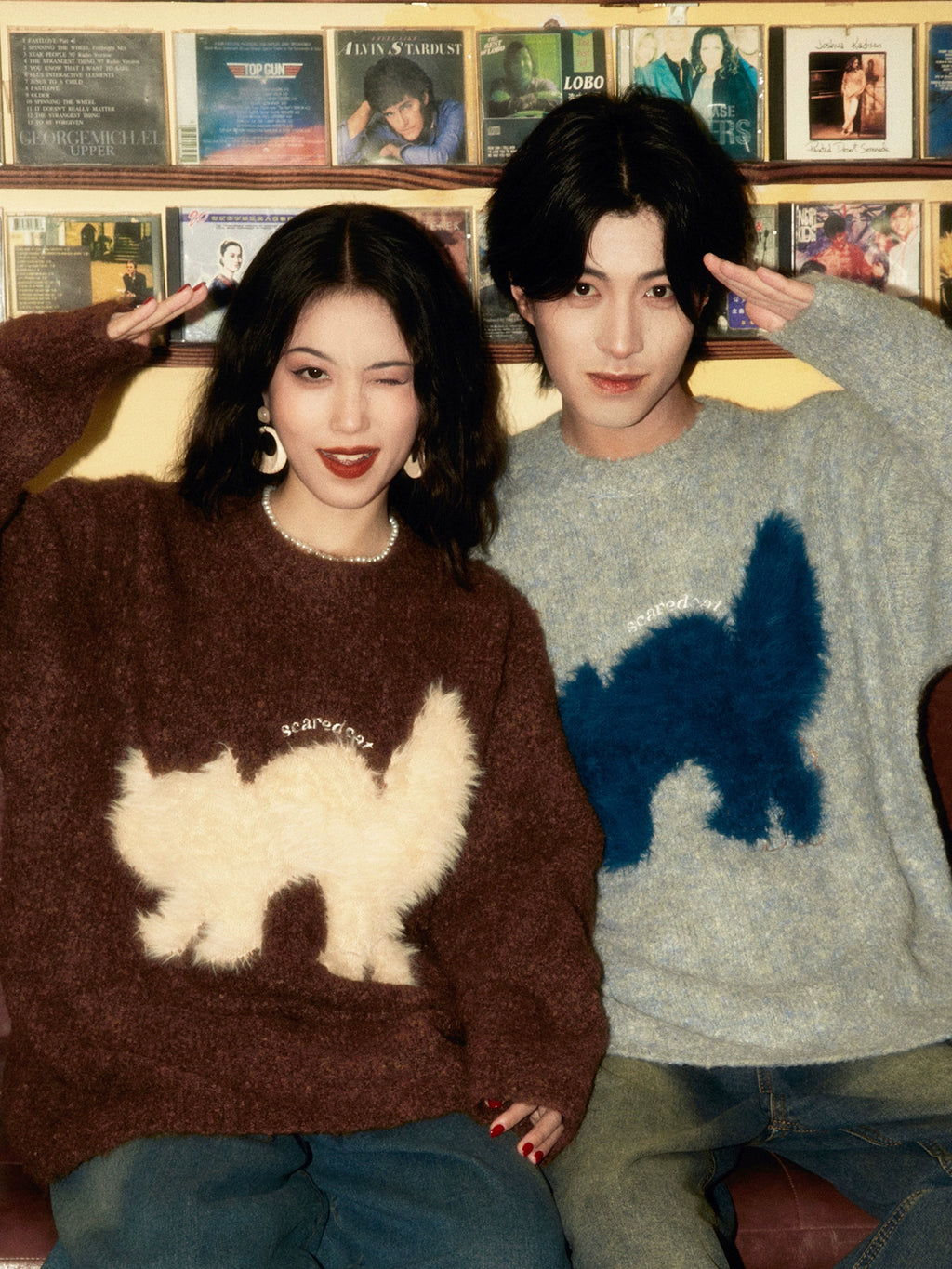 ALOHA Retro Hand-painted Jacquard Sweater