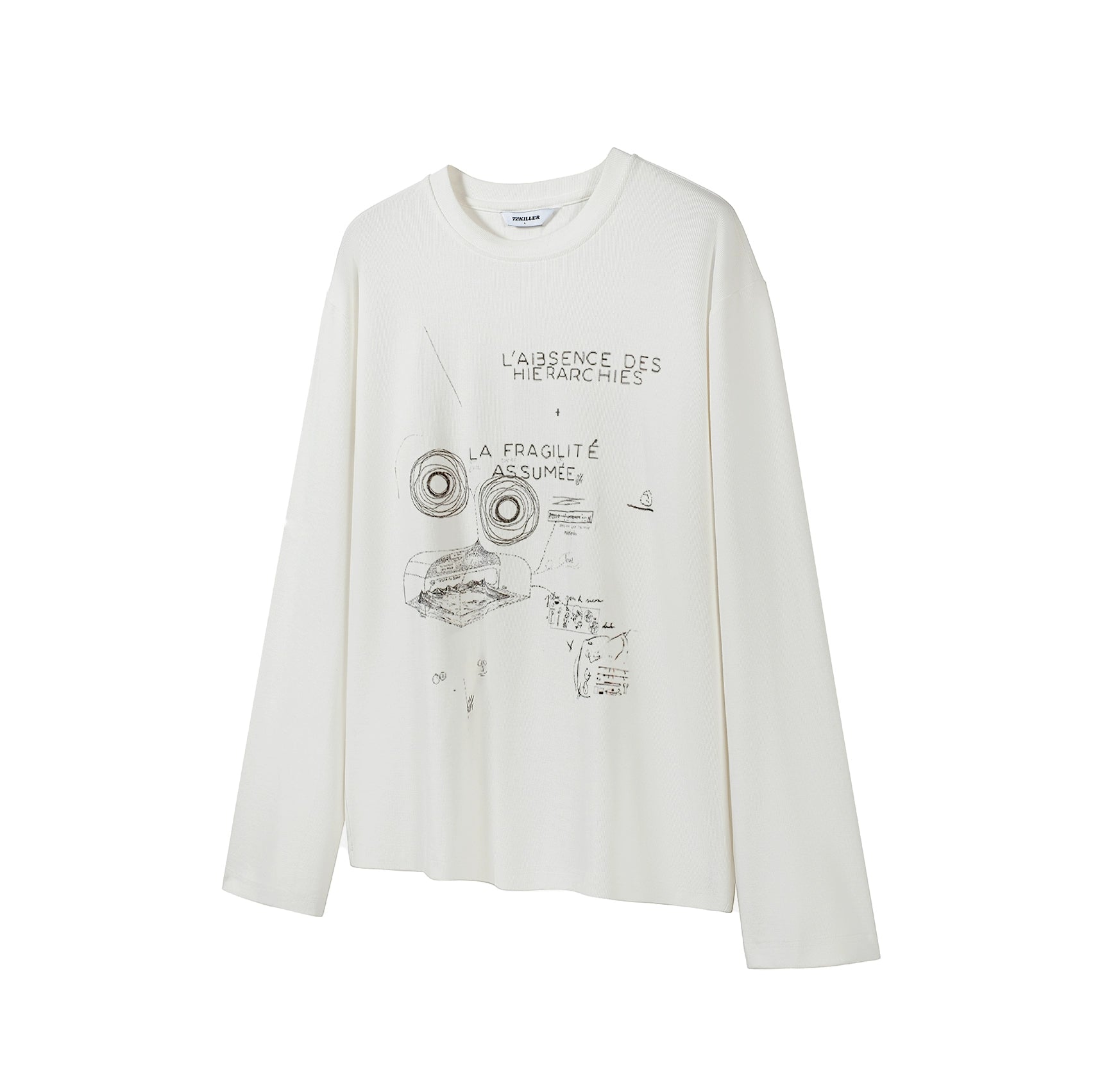 TZ Killer Loose Versatile Star Track Print Long Sleeve