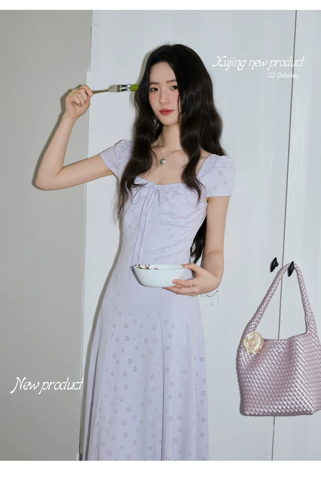 XUJING Floral Waist and Thin Dress