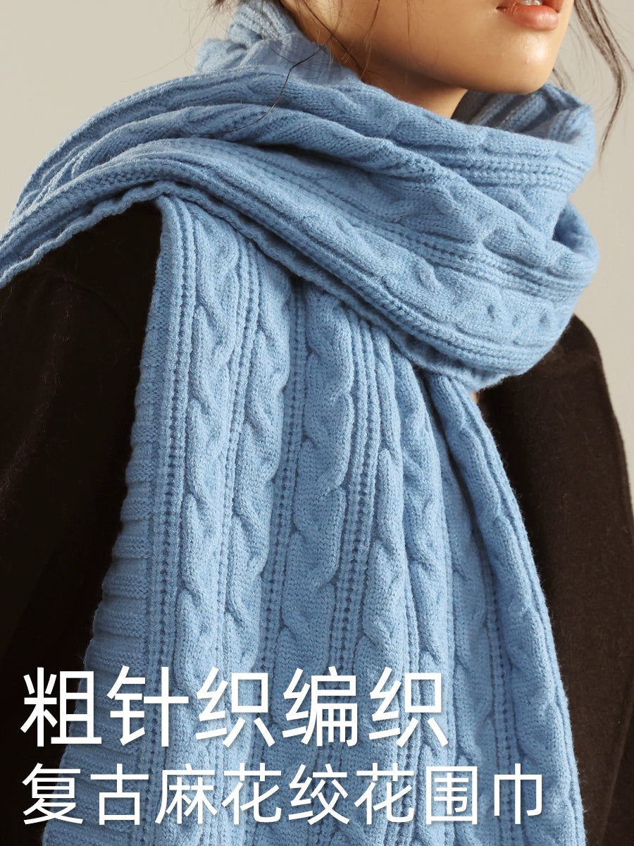 ZHENWEI Knitted Scarf Enlarged and Widened Scarf