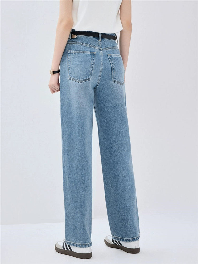 Giordano Is A Woman in Mid-rise Straight-leg Jeans