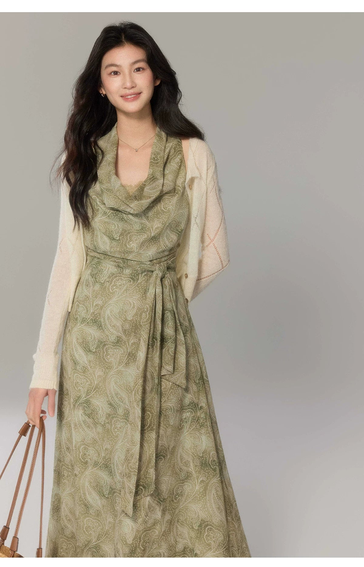 TYANG Ink Smudge Print Dress
