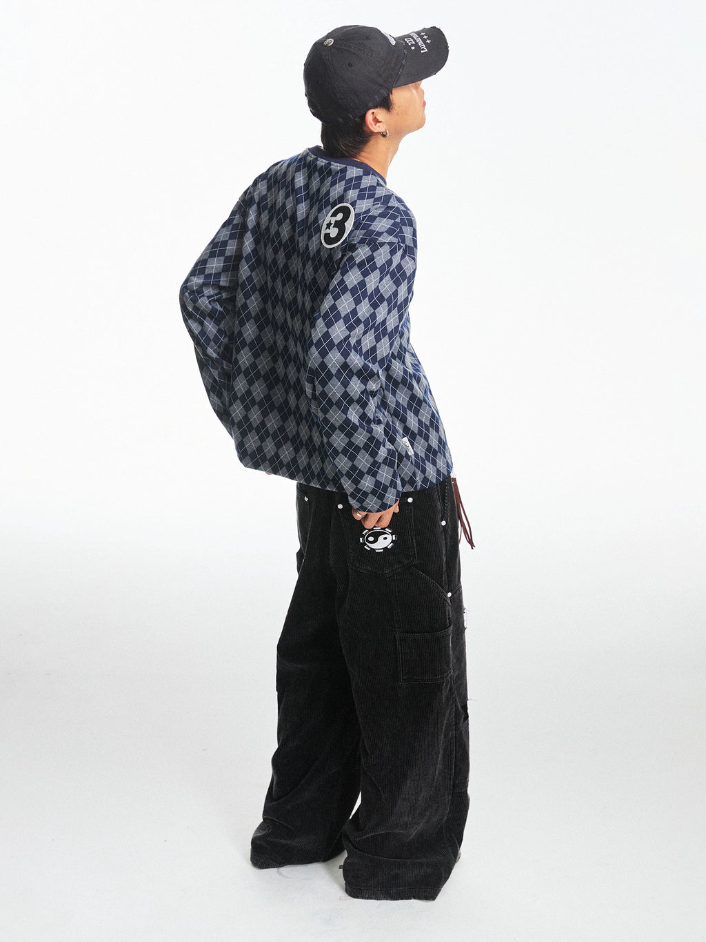 CoosRetro Vintage Rhombus Long Sleeve