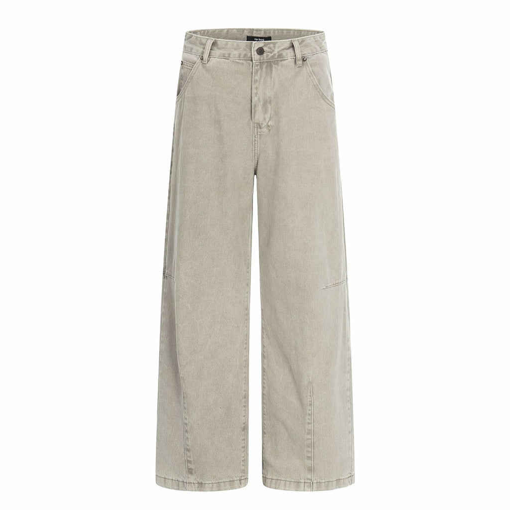 11KN Retro Casual Pleated Thin Wide-leg Trousers