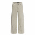 11KN Retro Casual Pleated Thin Wide-leg Trousers