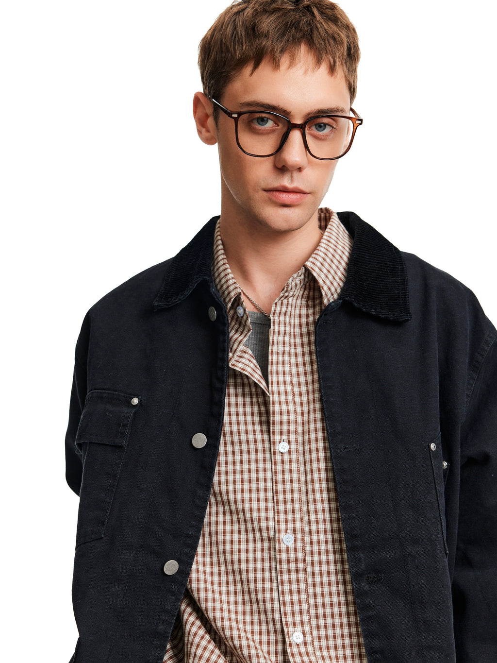 MADWITCH Vintage Spliced Commuter Casual Tooling Jacket