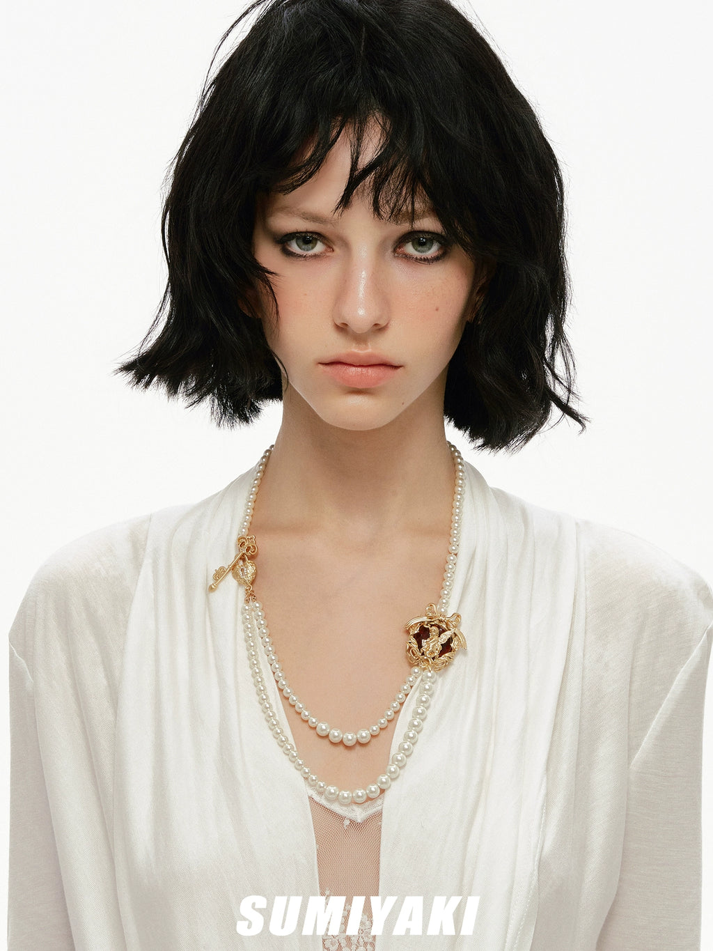 SUMIYAKI Pearl Long Vintage Necklace