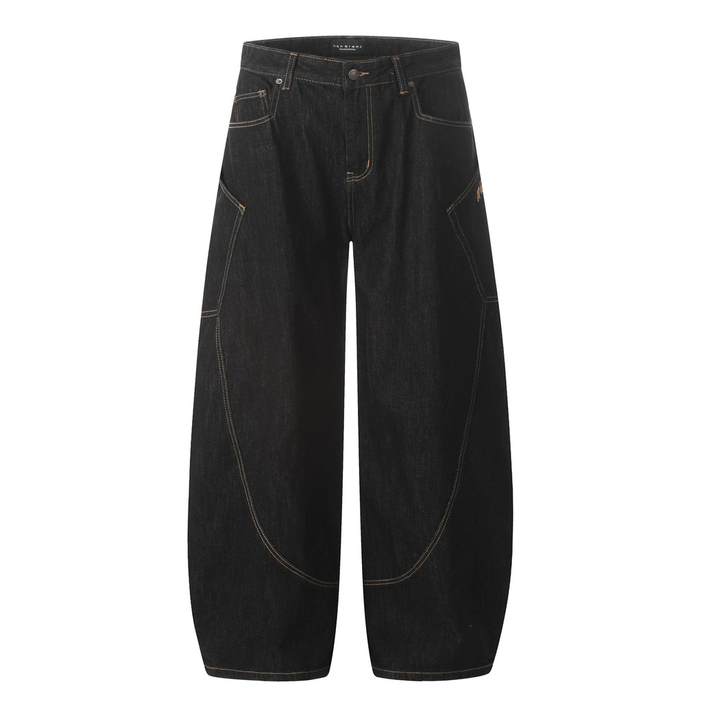 11KN High Street Large Pocket Letter Embroidered Jeans